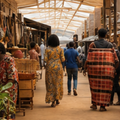 Curated Kenyan community market with organised vendor stalls