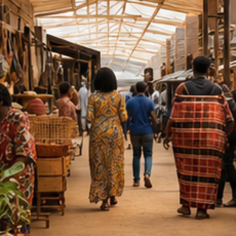 Curated Kenyan community market with organised vendor stalls