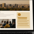 Premium event newsletter sponsorship placement shown on laptop and phone