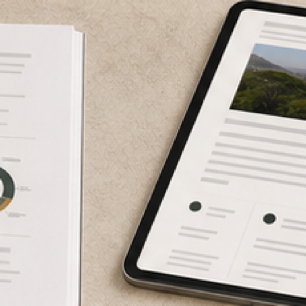 Research report partner placement displayed on a premium report spread